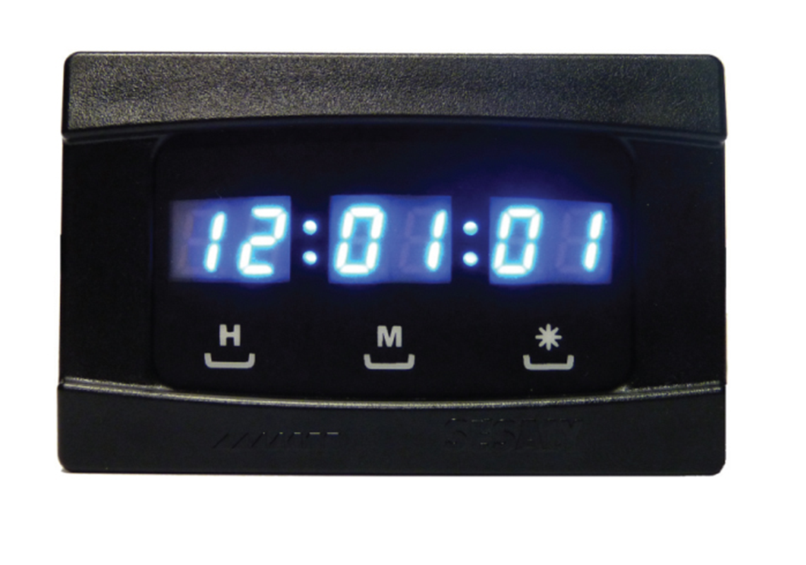 LED clock to be fitted for bus or coach – compact